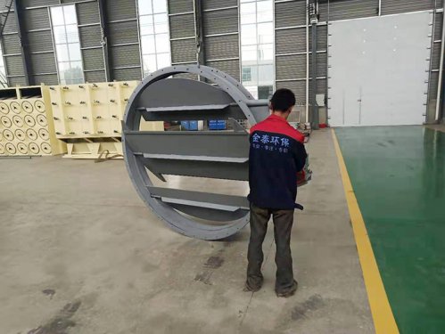 手動渦輪管道通風蝶閥調試完畢準備發(fā)貨